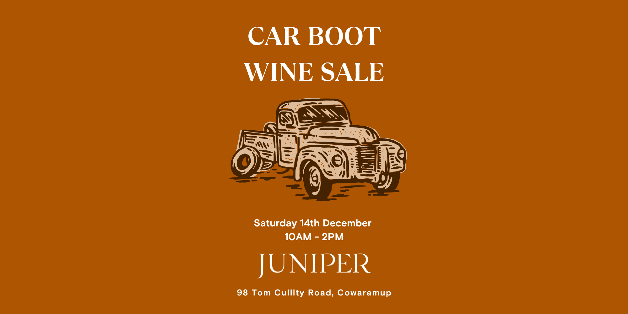 Car Boot Wine Sale - Juniper Estate