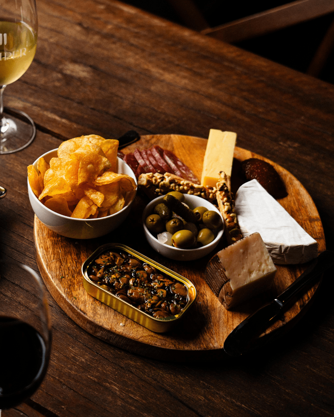 Juniper EstateWine Tasting & White Wine in the Sun Grazing Board - Juniper Estate